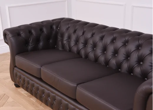 sofa chesterfield skórzana