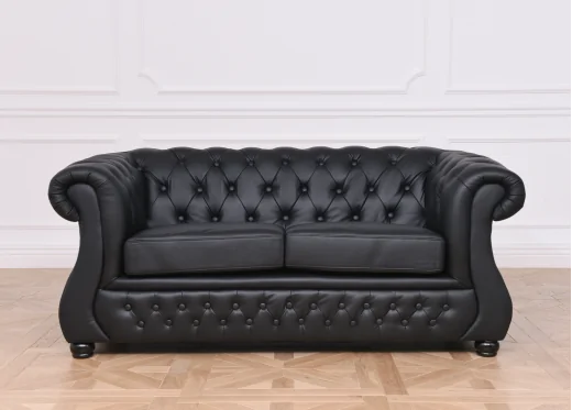 sofa chesterfield czarna