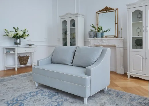 sofa błękitna do salonu