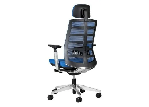 ergonomiczny fotel do biura niebieski