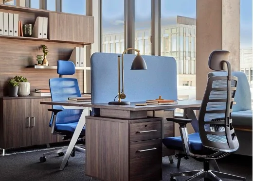 fotele ergonomiczne niebieskie